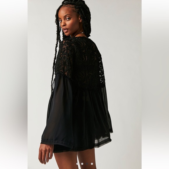 Free People | Dresses | Free People Magdalene Crochet Chiffon Tunic